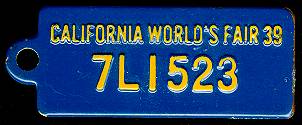 1939 California BF Goodrich Tag (front)