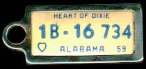 1959 Alabama DAV Tag