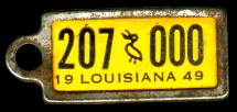 1949 Louisiana DAV Tag