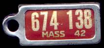 1942 Massachusetts DAV Tag