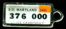1943 Maryland DAV Tag