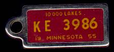 1955 Minnesota DAV Tag