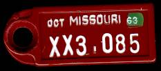 1963 Missouri DAV Tag