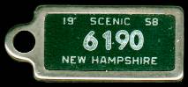 1958 New Hampshire DAV Tag