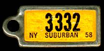 1958 New York DAV Tag