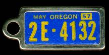 1957 Oregon DAV Tag