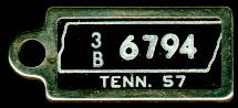1957 Tennessee DAV Tag