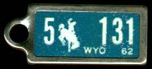 1962 Wyoming DAV Tag