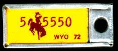 1972 Wyoming DAV Tag
