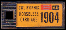 1960 California Horseless Carriage DAV Tag